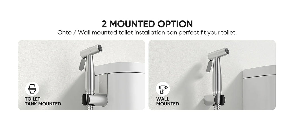 Handheld bidet spray kit with 3-way valve(G1/2 "-3/8")·used for toilet cleaning and personal hygiene