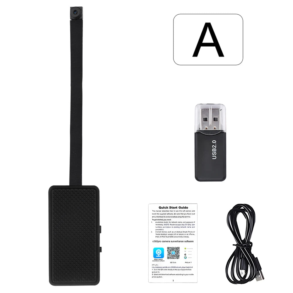 1080P HD DIY WiFi Mini Camera Portable Video Recorder Micro Camcorder P2P Wireless Webcam Loop Recording Support Remote Viewing