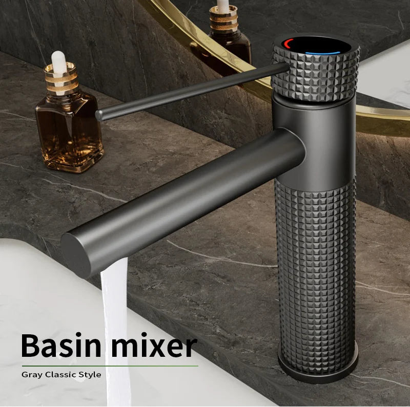 Black Basin Faucet Bathroom Washbasin Water Mixer Tap Hot Cold Water Basin Sink Tap Bathroom Faucet Tap Brushed Gold Faucet
