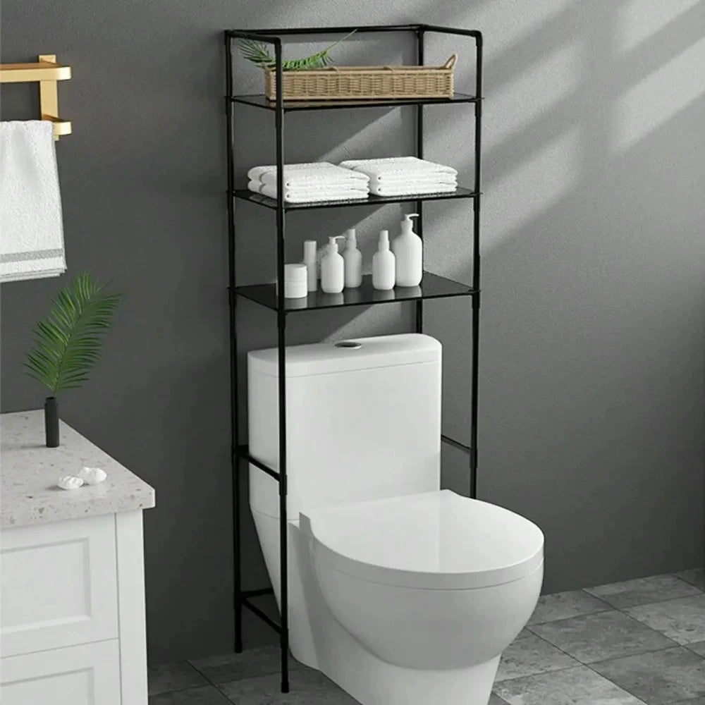 Over The Toilet Storage Rack Multilayer Perforation-Free Washing Machine Shelf Kitchen Rack Floor Standing Bathroom Accessories