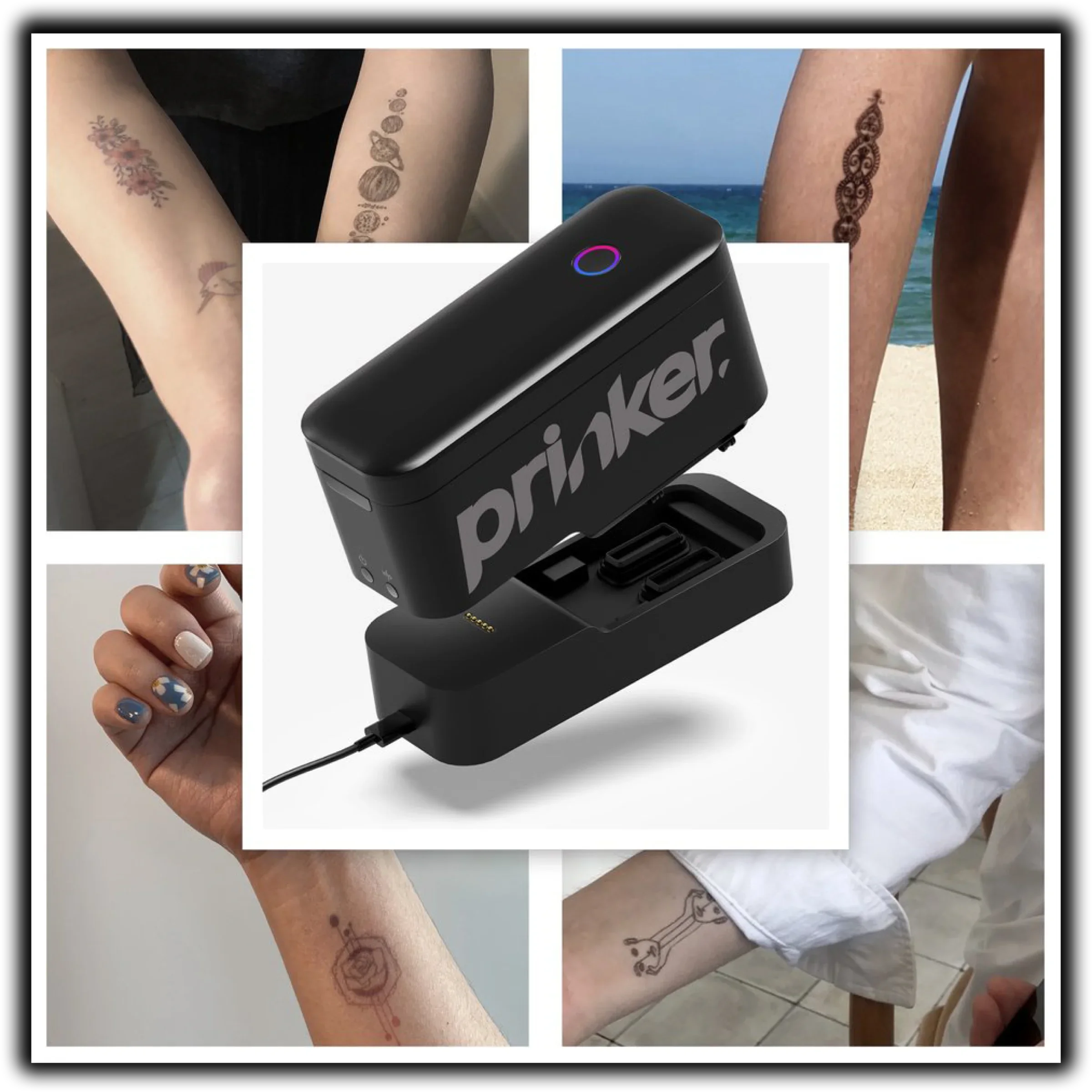 Prinker S Tattoo Printer Handheld Colour Printer Full Colour Inkjet Printer