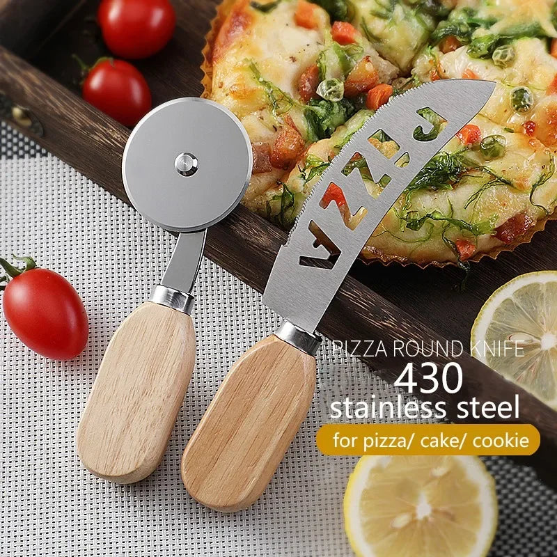 Pizza Cutter Stainless Steel Pizza Knife Pizza Slicer Kitchen Gadgets for Cheese Cake Bread Pie Waffles Bakeware Kitchen Tools
