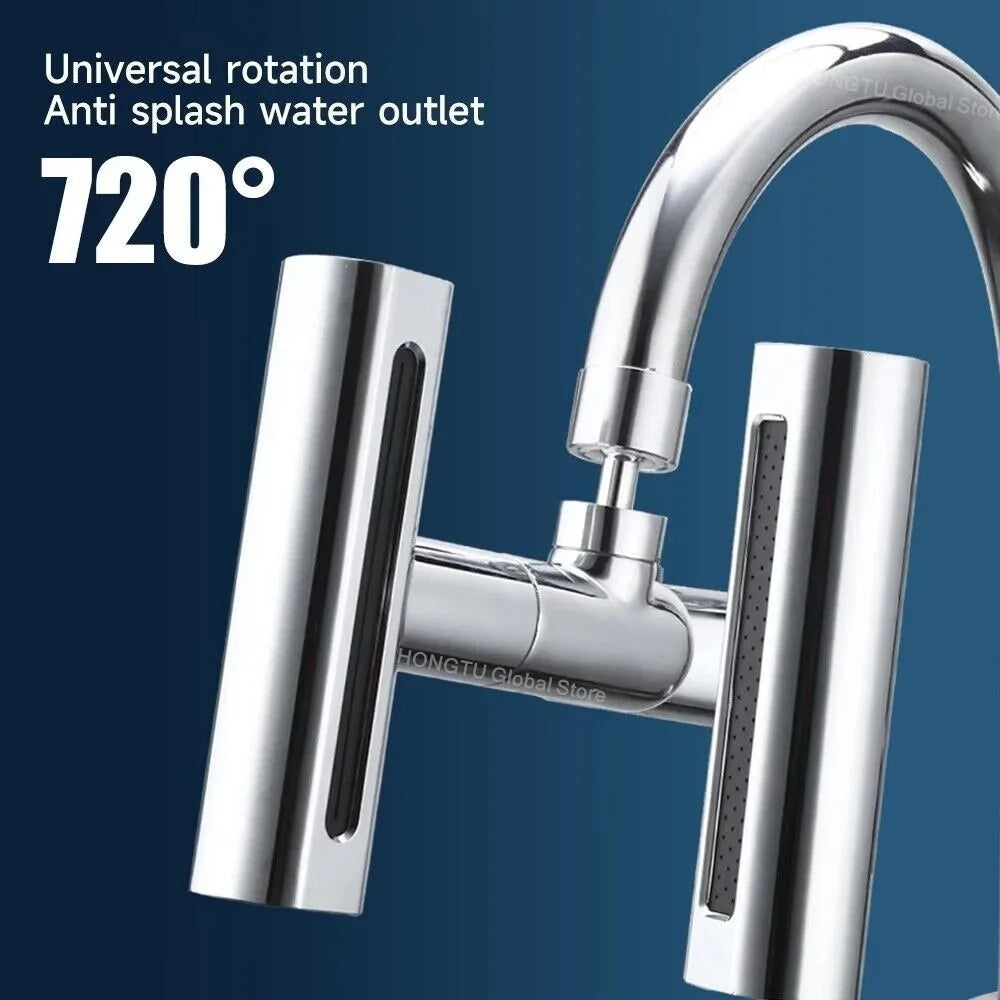 4 Mode Real Waterfall Kitchen Faucet Extension Adapter for Bathroom Basin Aucets Bubbler Nozzle Waterfall Sprayer Tap Fit Shower