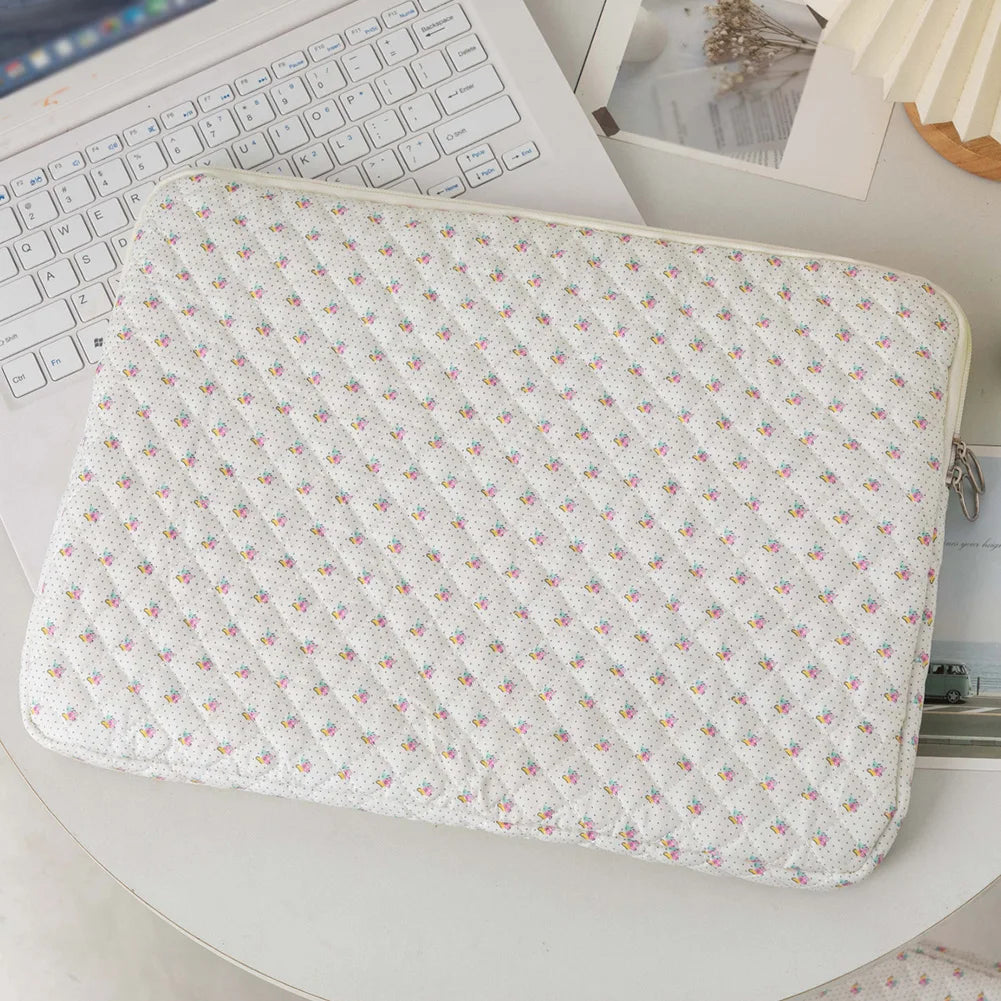 11/13/15 Inch Laptop Sleeve Quilted Laptop Sleeve Case Coquette Floral Laptop Carrying Case Laptop Case