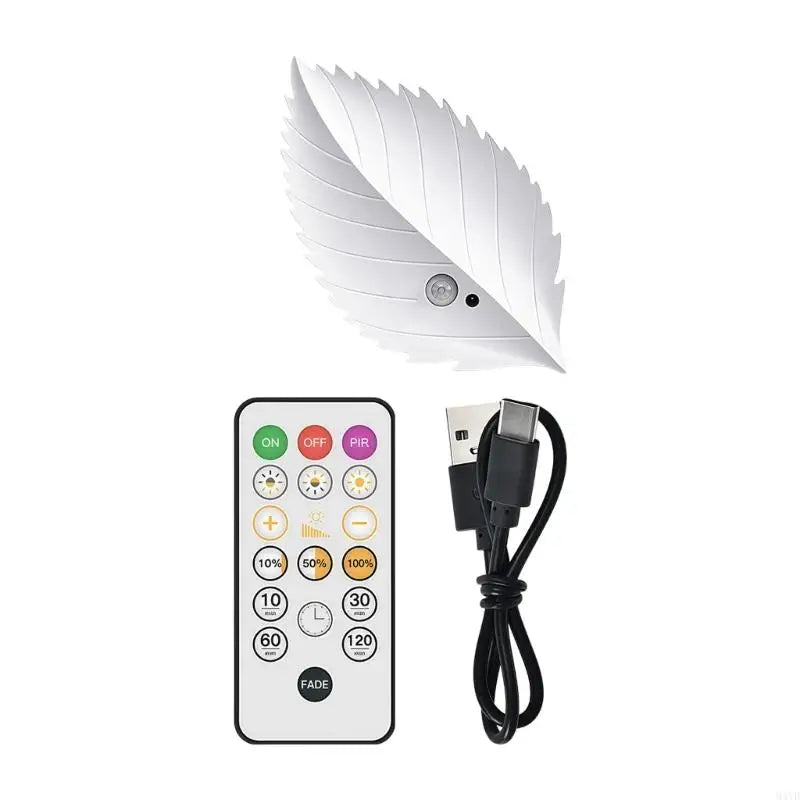 Remote Control LED Night Light Unique Wall Light With Adjustable Brightness for Modern Home Decoration M4YD