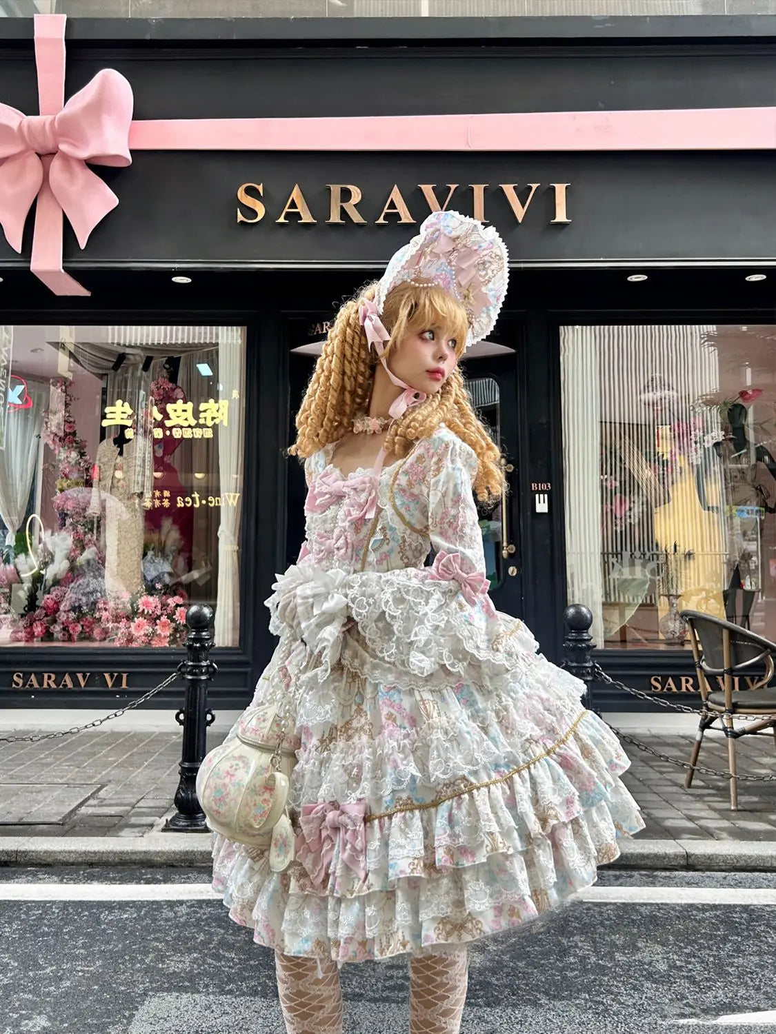 Original Design Lolita Sweet Long Sleeve OP Dress Women Autumn Super Fairy Cute Bow Birthday Party Girls Princess Dresses