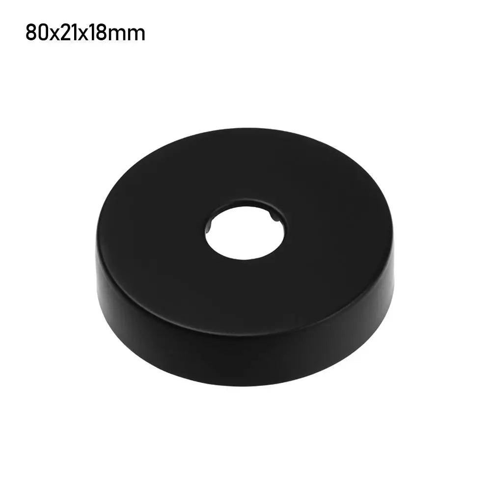 1Pcs Black Shower Faucet Decorative Cover Chrome Finish Stainless Steel Water Pipe Wall Covers Bathroom Accessories