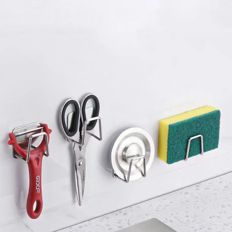 Kitchen Storage Rack, Punch-free Kitchen Sink Storage Pot and Lid Rack, Wall-mounted Kitchen Accessories Storage Rack