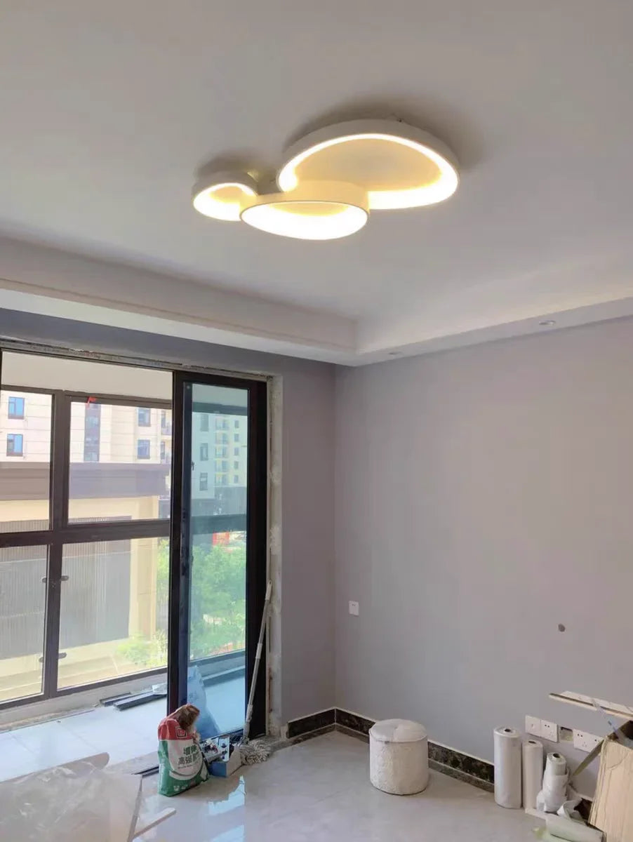 Modern Round LED Ceiling Light with Adjustable Brightness for Living Room Bedroom Dining Room Home Decor Lusters Luminaires