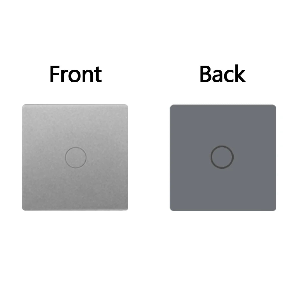 TAWOIA DIY Wall Light Switches Small Glass Panel Parts 1/2/3/4Gang White Black Gold Touch Switches Crystal Parts 47mm*47mm