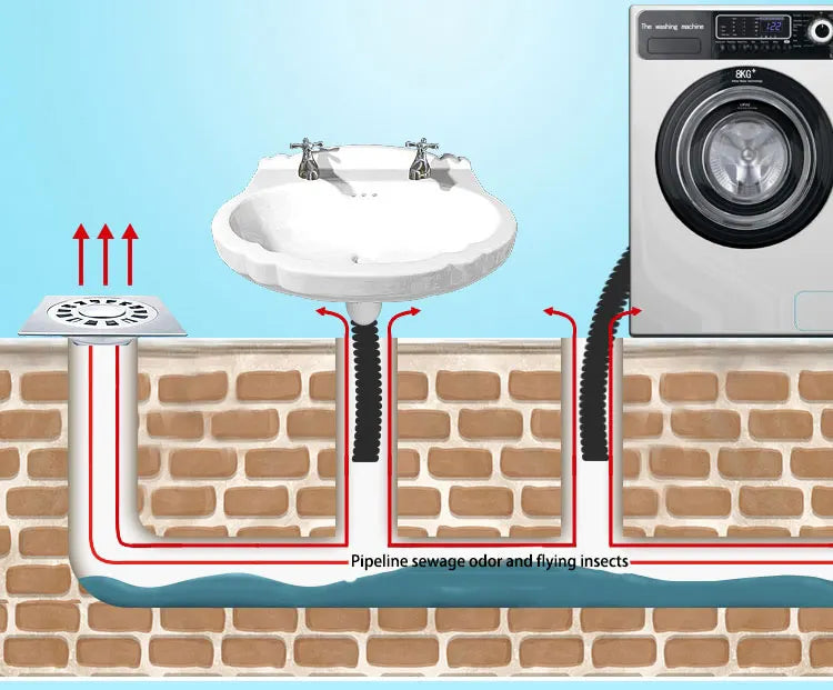 Bathroom Odor-Proof Leak Core Silicone Down the Water Pipe Draininner Sink Drain One Way Drain Valve Sewer Core