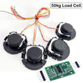 50kg Load Cell 50kg Weighing Sensor Half-bridge Strain Gauge with HX711 AD + Mounting Bracket Human Weight Sensor for Arduino