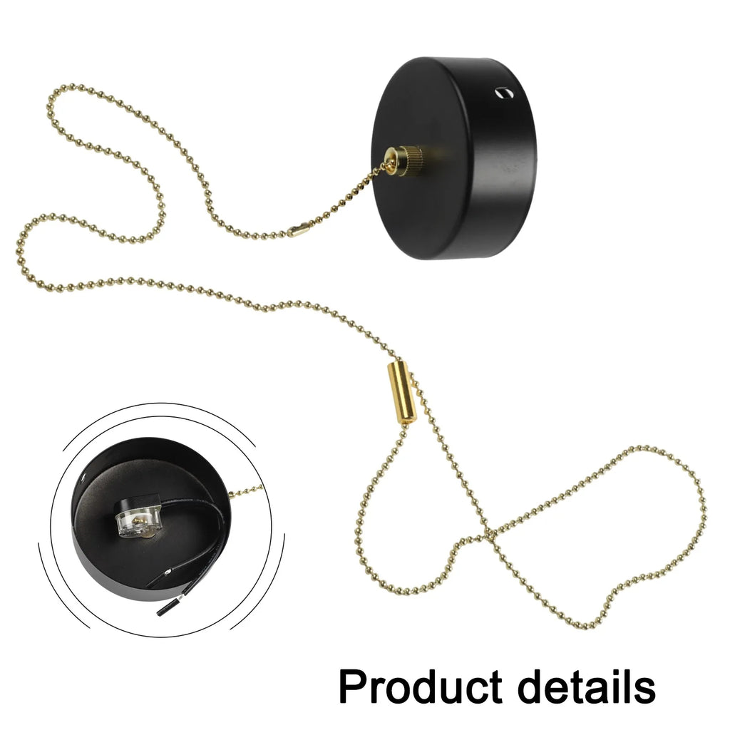Luxury Bathroom Decor Switch Button Modern Light Switch Gold Pull Cord Light Switch Sophisticated Bathroom Decor