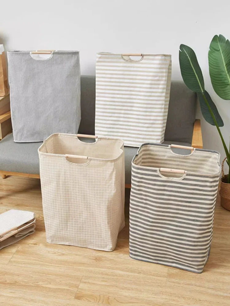 Large Capacity Laundry Storage Dirty Clothes Storage Basket with Handle Hamper Collapsible Laundry Basket Bathroom Accessories