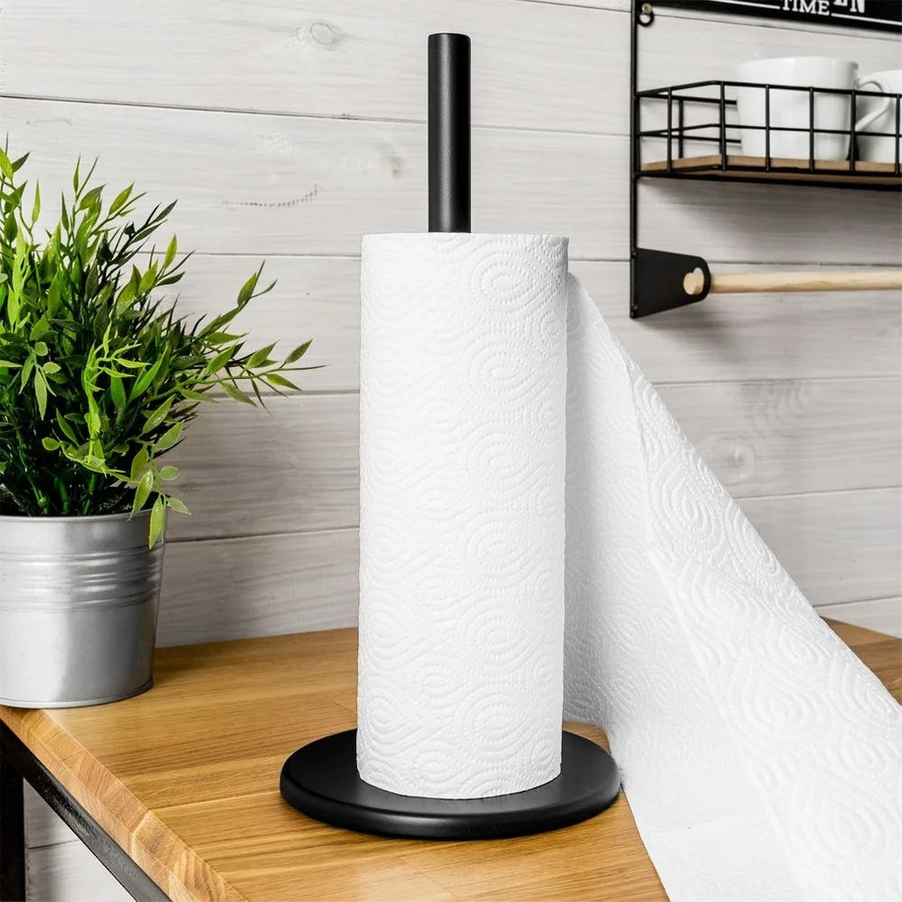 Paper Towel Stand Metal Black 33 cm