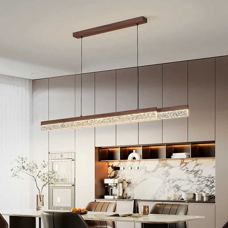Modern Light Creative Bar Counter Strip Designer Lamps LED Pendant Light For Dining Table Kitchen Chandelier Adjust Function