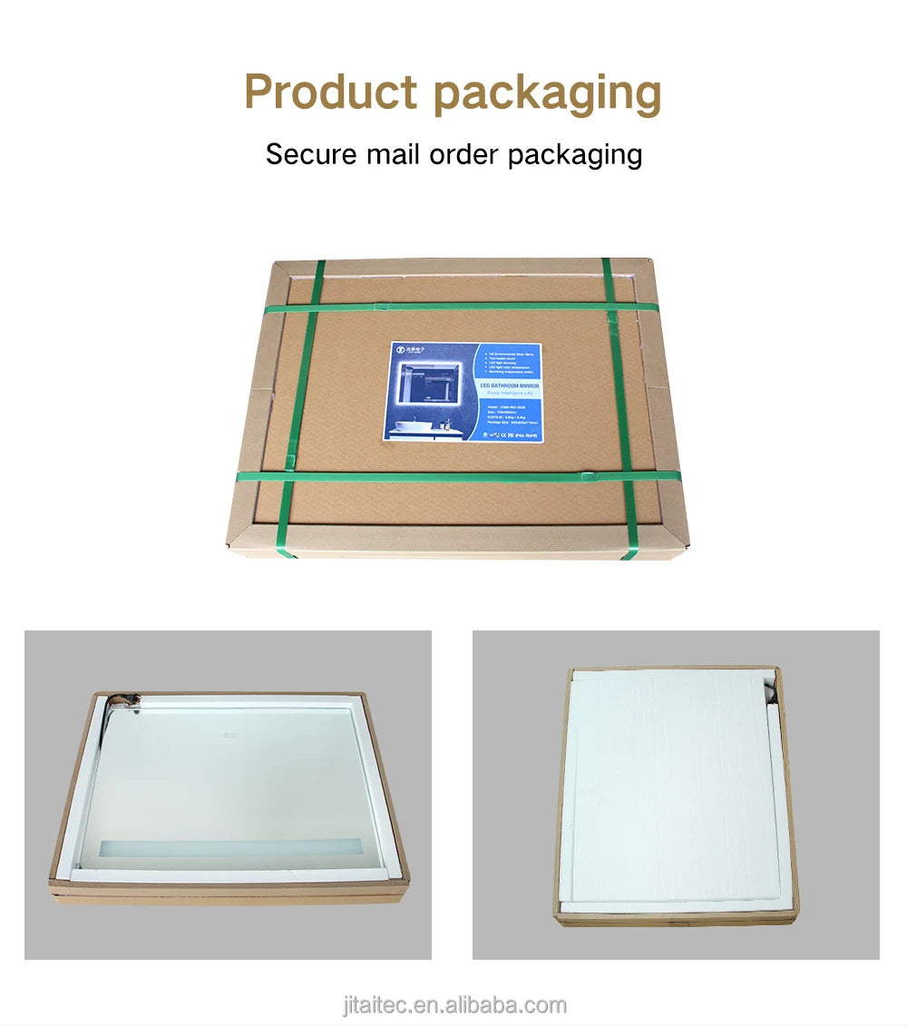 Smart Bathroom Touch Switch Screen Mirror Glass Wifi Washroom Espejo Vanity Led Light Wall Bath Mirror