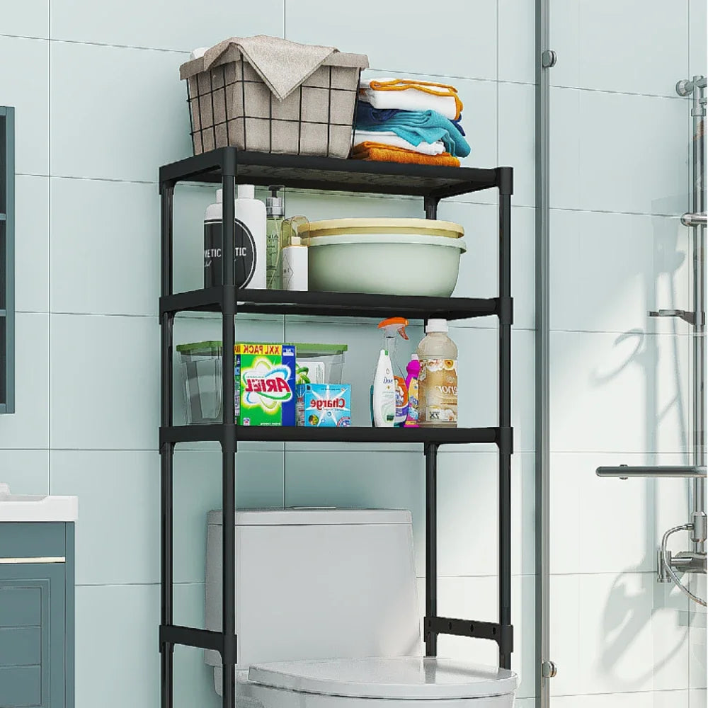 Washing Machine Shelf Multilayer Perforation-Free Shelf Space-saving Above The Toilet Toilet Storage Racks Floor Standing Holder