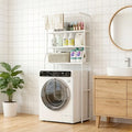 Bathroom Toilet Storage Rack, Balcony Washing Machine Shelf, Multi-Layer Metal Storage Rack with Toilet Paper Holder
