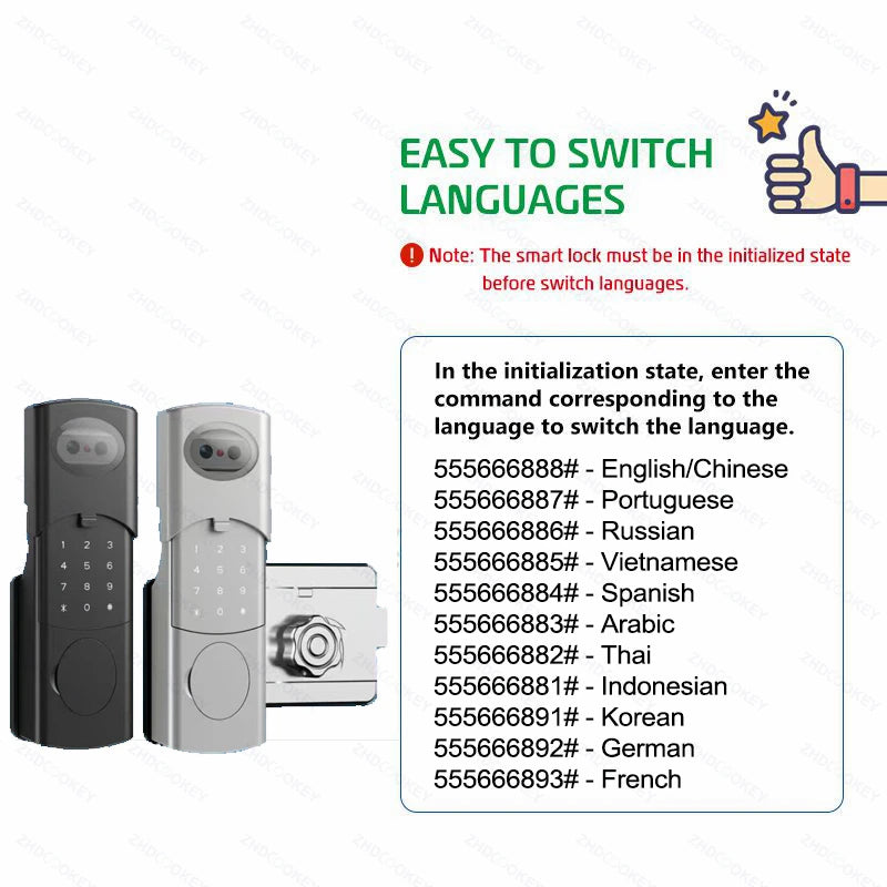 Waterproof Smart Lock Remote APP Video Intercom 3D Face Recognition Tuya Smart Home Fingerprint Password IC Card Doorbell Keypad