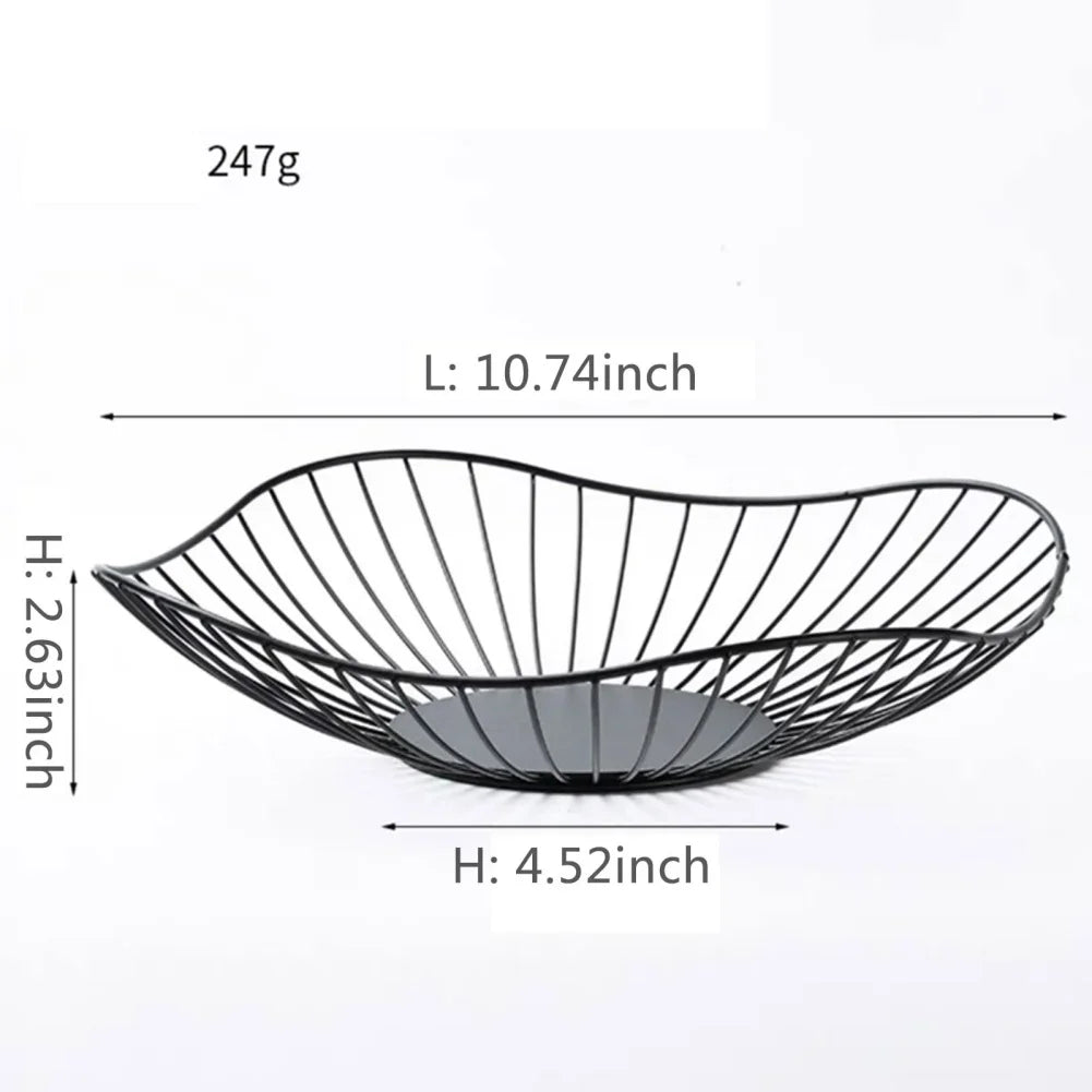Metal Fruit Basket Simple Fruit Basin Multi-Size Iron Snack Bread Vegetable Storage Bowls Kitchen Eggs Dessert Holder Organizer