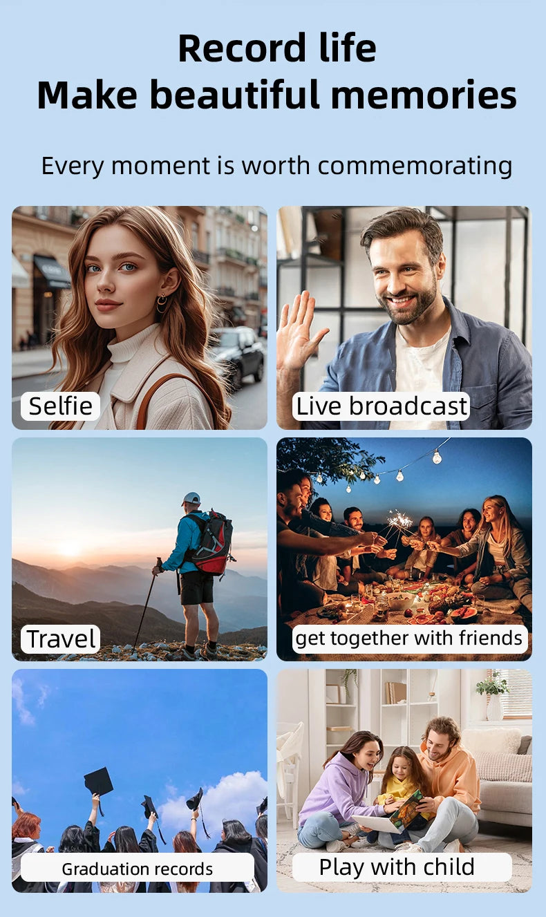 UHD 4K Digital Camera  2.4inch IPS Screen 18X Zoom Video 64MP Photo Compact Optical Camcorder Cameras for YouTube Vlog Photos