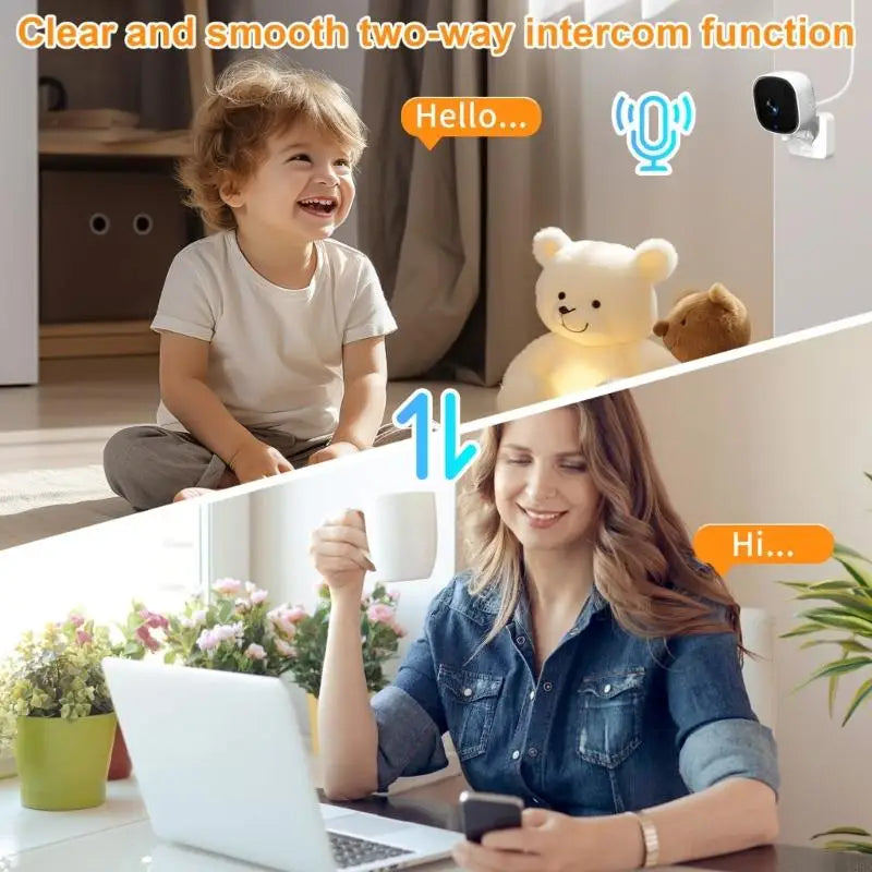 Indoor Security WiFi Camera 1080P CCTV Camera for Home/Baby/Pet Baby Monitor Motion Detection APP Control For Home