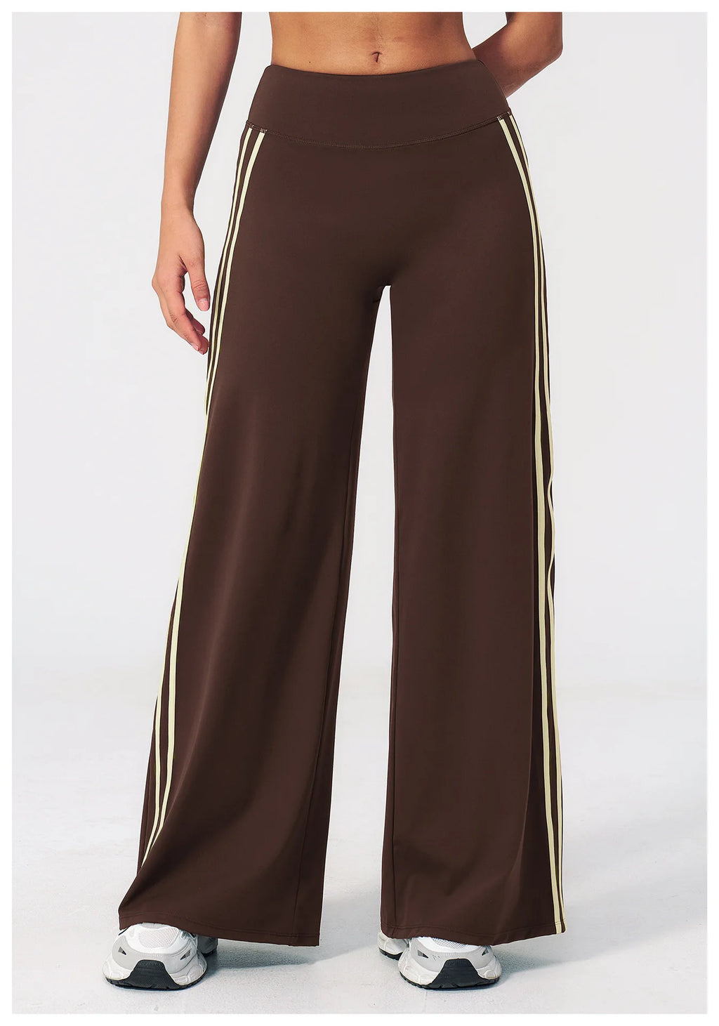 Yoga Pants High Waist Wide Leg Trousers Women Tummy Control Flared Pants Straight Workout Trousers Casual Fitness Bell-bottoms