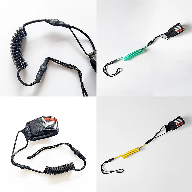 Coiled Surfboard Leash Surfing Stand UP Paddle Board Ankle Leash Sup Board Foot Leg Rope Surfboard Raft Kayak Rope