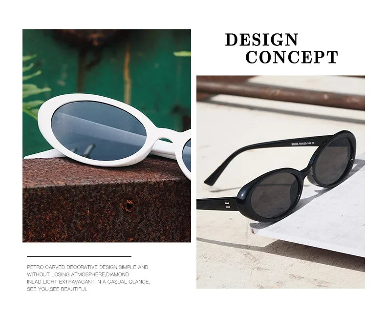 Vintage Oval Sunglasses Women Luxury Brand Designer Small Oval Sun Glasses Retro Men Rivets Sun Glasses Oculus