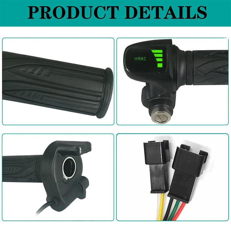Twist Grip Throttle with Power Monitor for Ridstar Electric Bikes Q20/H20 Series 48