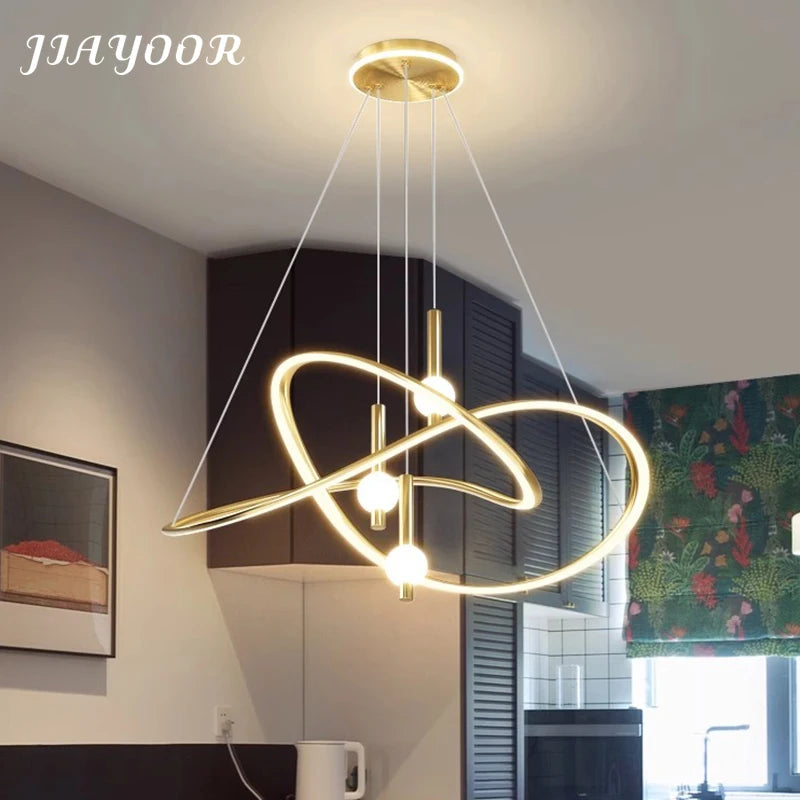 Modern Home Decor LED Pendant Light For Living Room Dining Room Indoor Lighting Dimmable With Remote Control