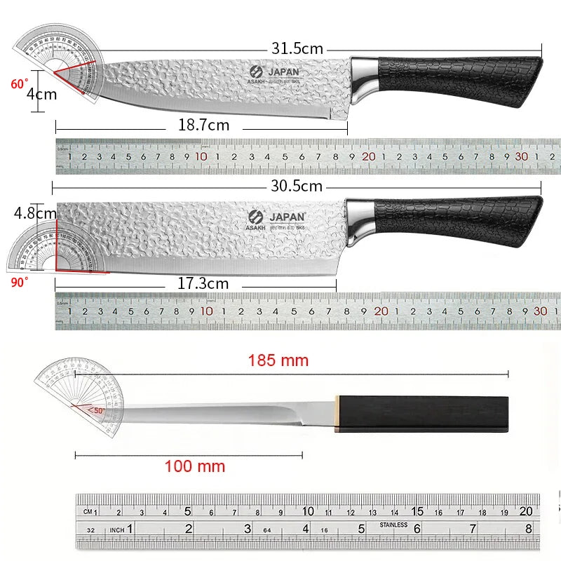 Kitchen cooking knife set stainless steel chefs knife professional cutting knife slicing knife, meat cutting knife slicing knife