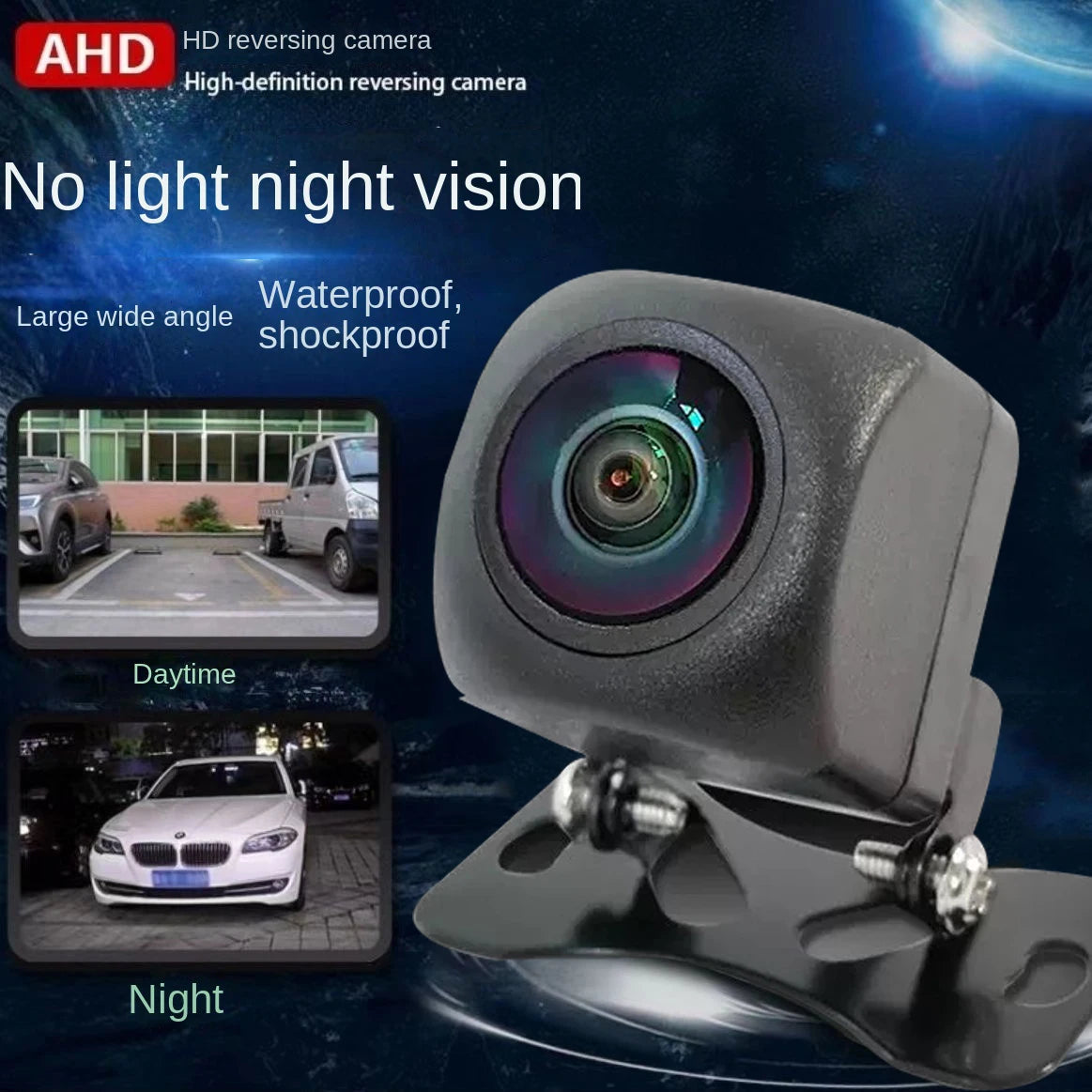 Car Camera HD Night Vision AHD/CCD Universal Dynamic Trajectory Reversing Camera Waterproof Fisheye 170 Degrees.