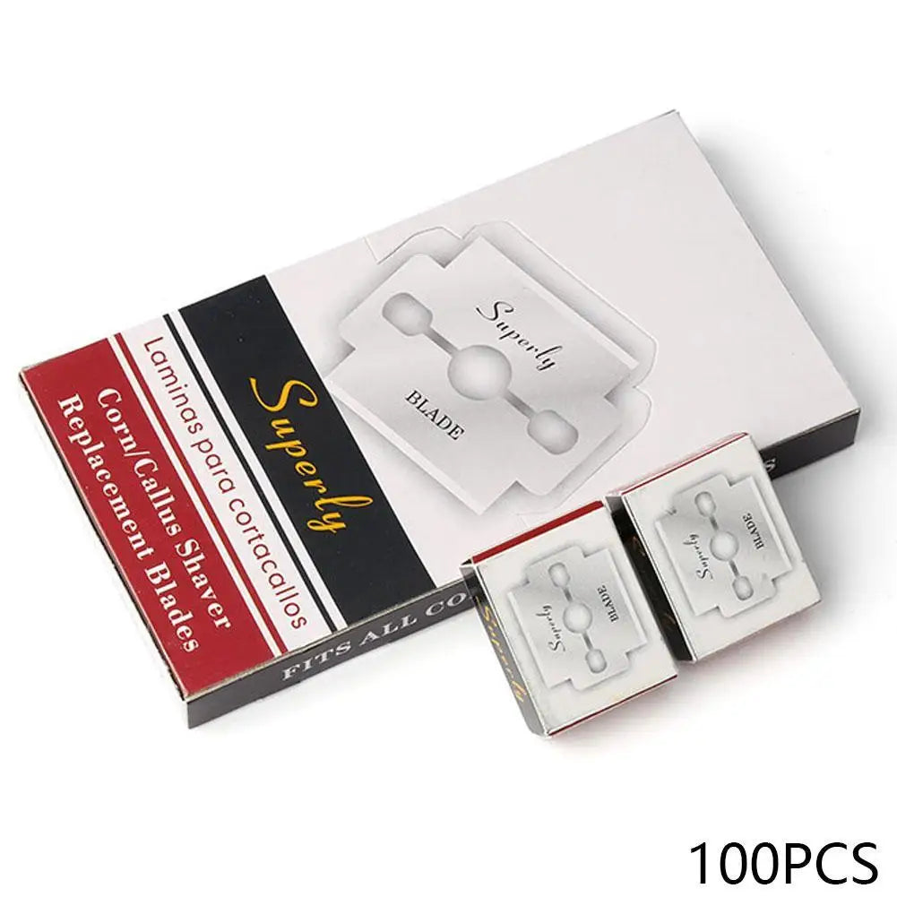 100pcs Steel Pedicure Blades Accessories Hand Foot Scraping Knife Dead Skin Scraper Skin Remover Universal Foot Care Scrubber
