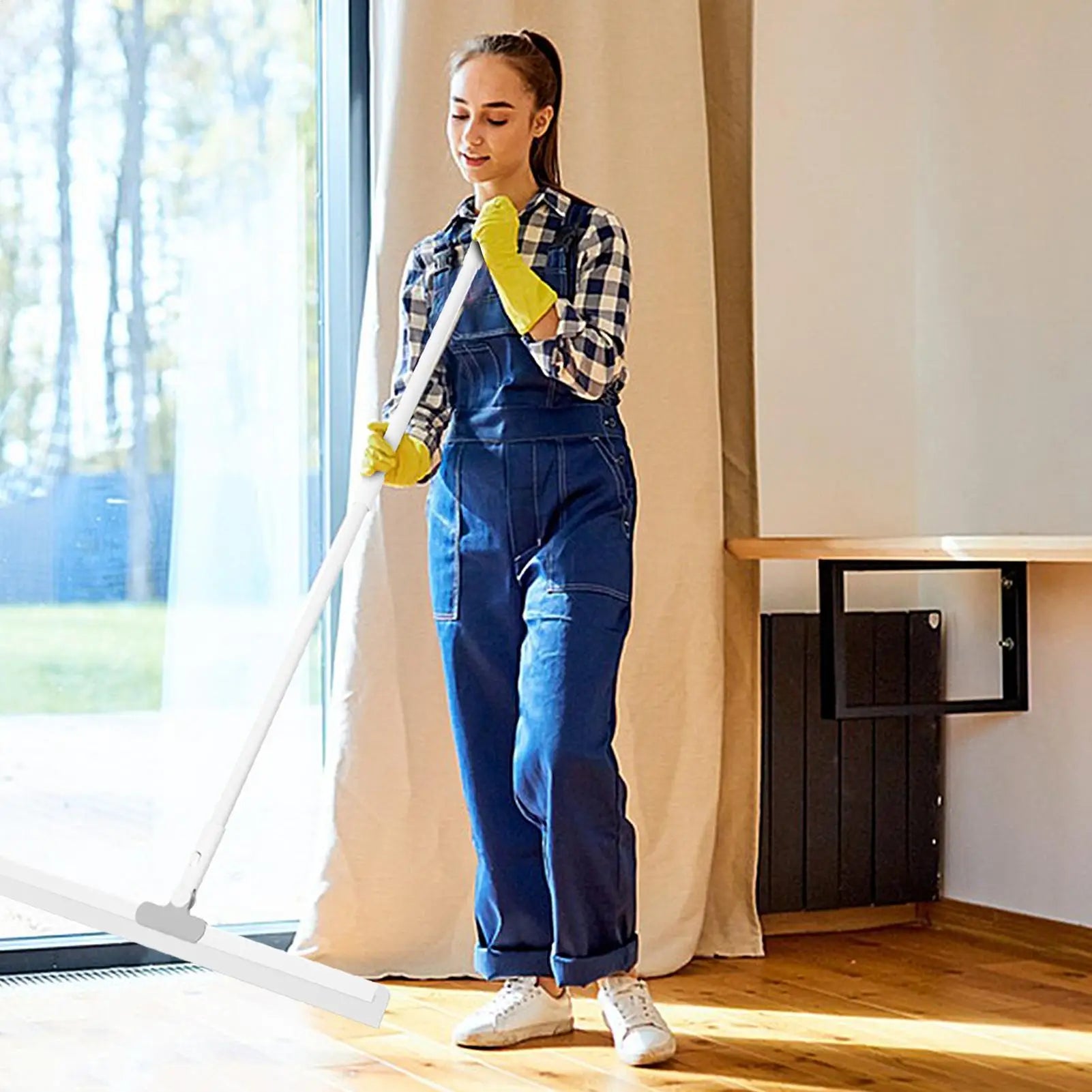 35/45/55cm Silicone Wiper Scraper Broom Glass Wiper Floor Mop Household Bathroom Sweeping Water Silicone Scraper Broom