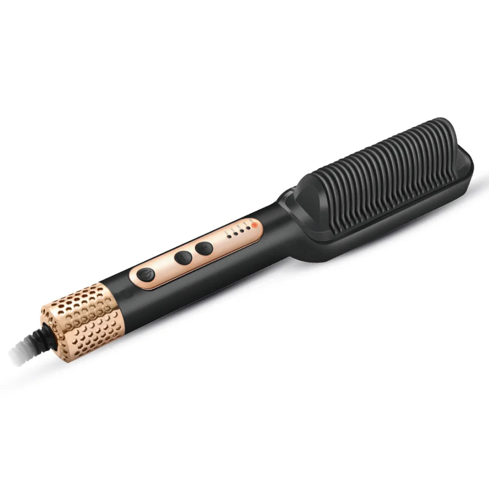 Heating Comb Straightener Hot Comb For Woman Magic Professional Electric Smoothing Hair Dryer Curler Straightener Brush 2 in 1