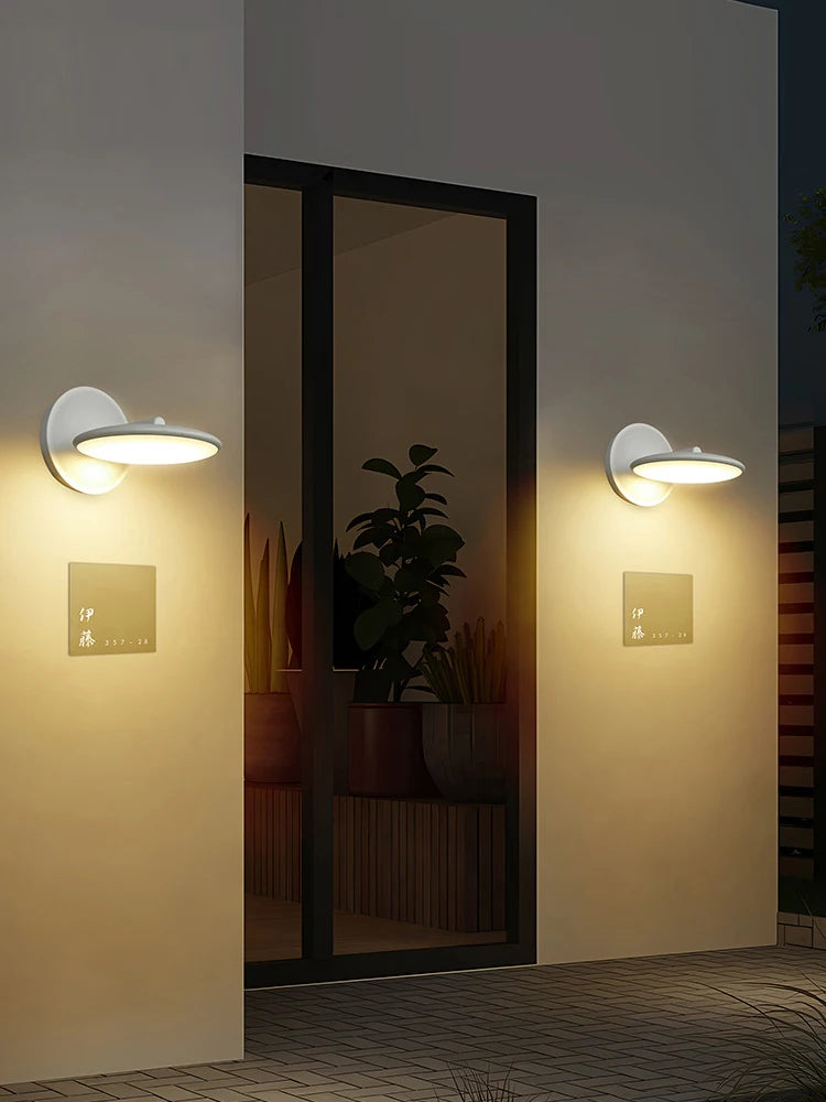 Modern Designer LED Waterproof Wall Light Minimalist Outdoor Balcony Porch Light IP65 Park Wall light Bedroom Bedside Light