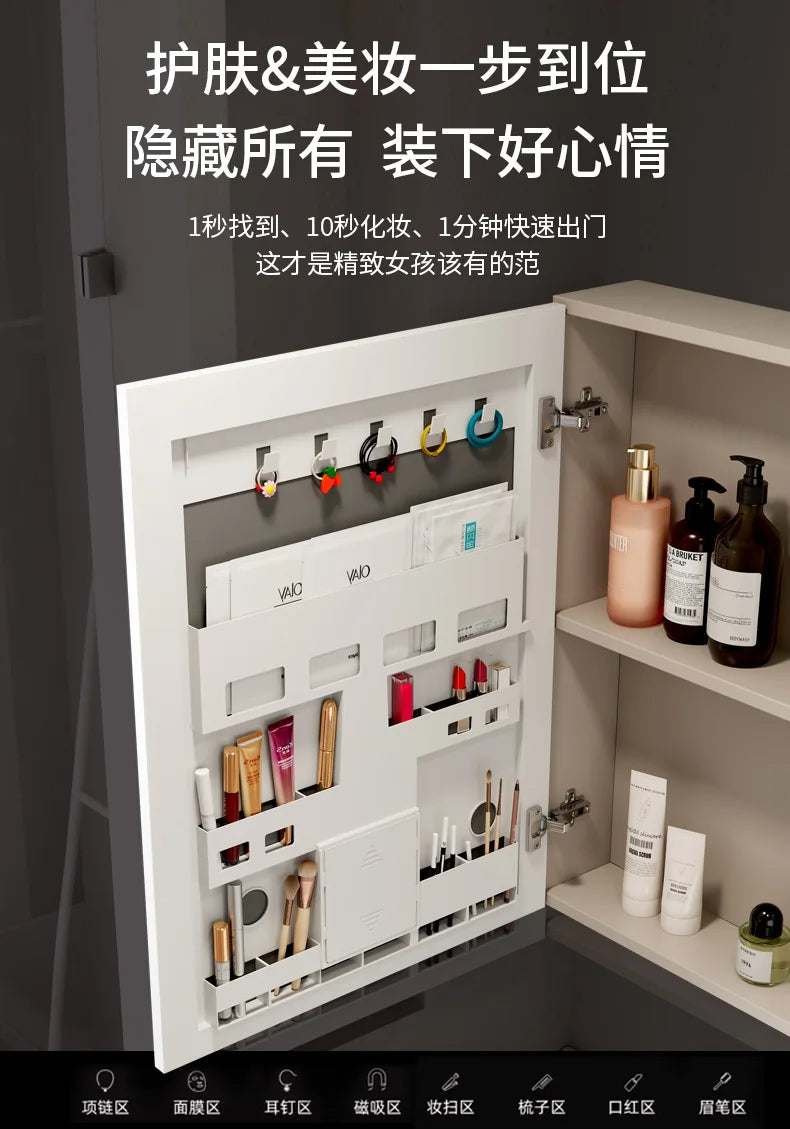 Wall Basin Bathroom Cabinet Set Sink Mirrors Shelves Bathroom Cabinets Storage Organizer Mobile Bagno House Accessories