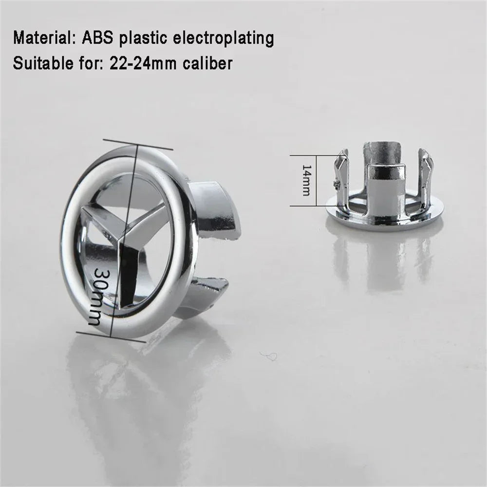 2pcs Bathroom Sink Hole Cover Basin Trim Cap Cover Electroplated Overflow Ring Bathtub Accessory 22-24mm  lavabo accessories