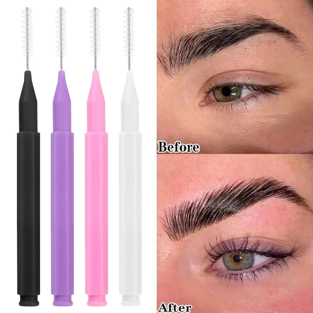 10/50PS Portable Mini Eyebrow Brushes Disposable Eyelash Brow Lifting Brush Applicators Lash Extension Comb Beauty Makeup Tools