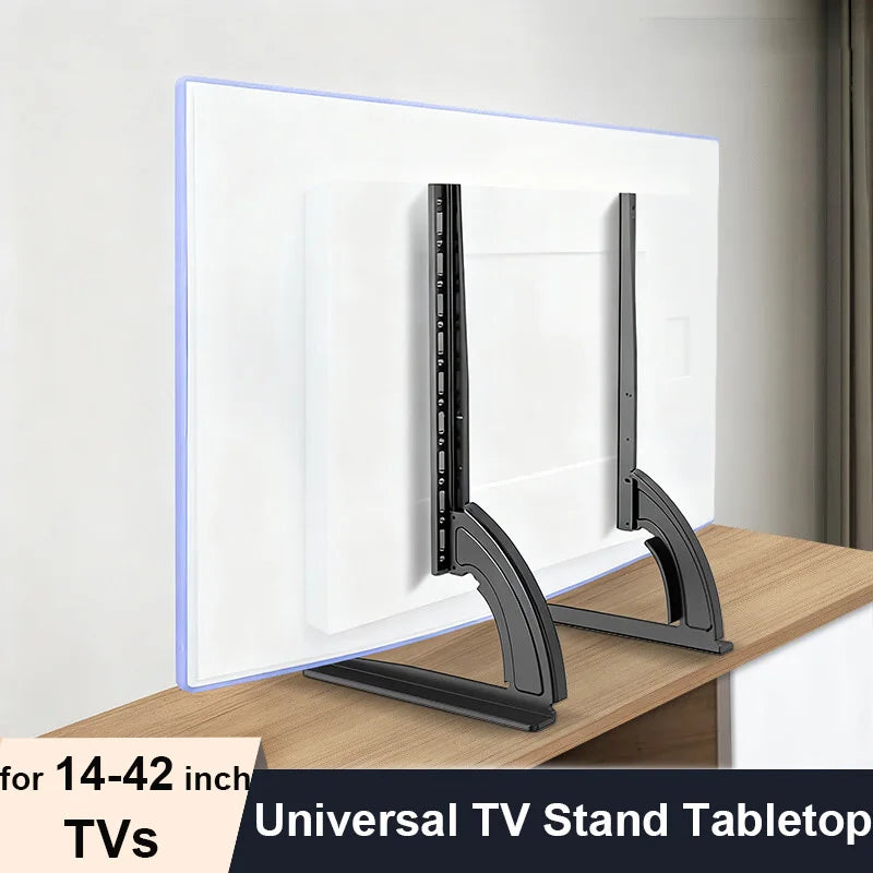 Universal TV Stand,Metal TV Legs for 14-42 inch TV Height Adjustment TV Base with VESA 200x200mm,TV Stand Tabletop Strong TV Leg
