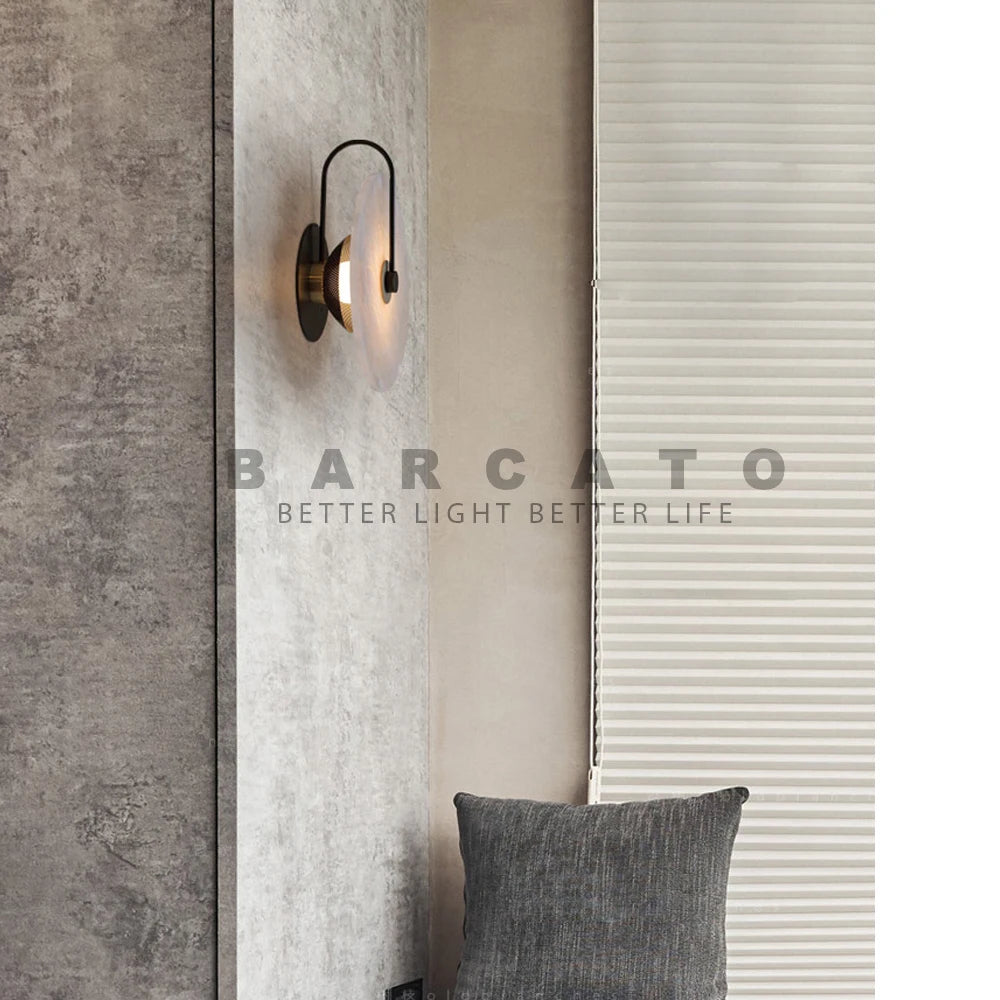 Modern Marble Led Wall Lamps Surface Mounted Led Wall Light Sconces Black Lighting Fixture Decoration Bedroom Foyer Loft Lamps