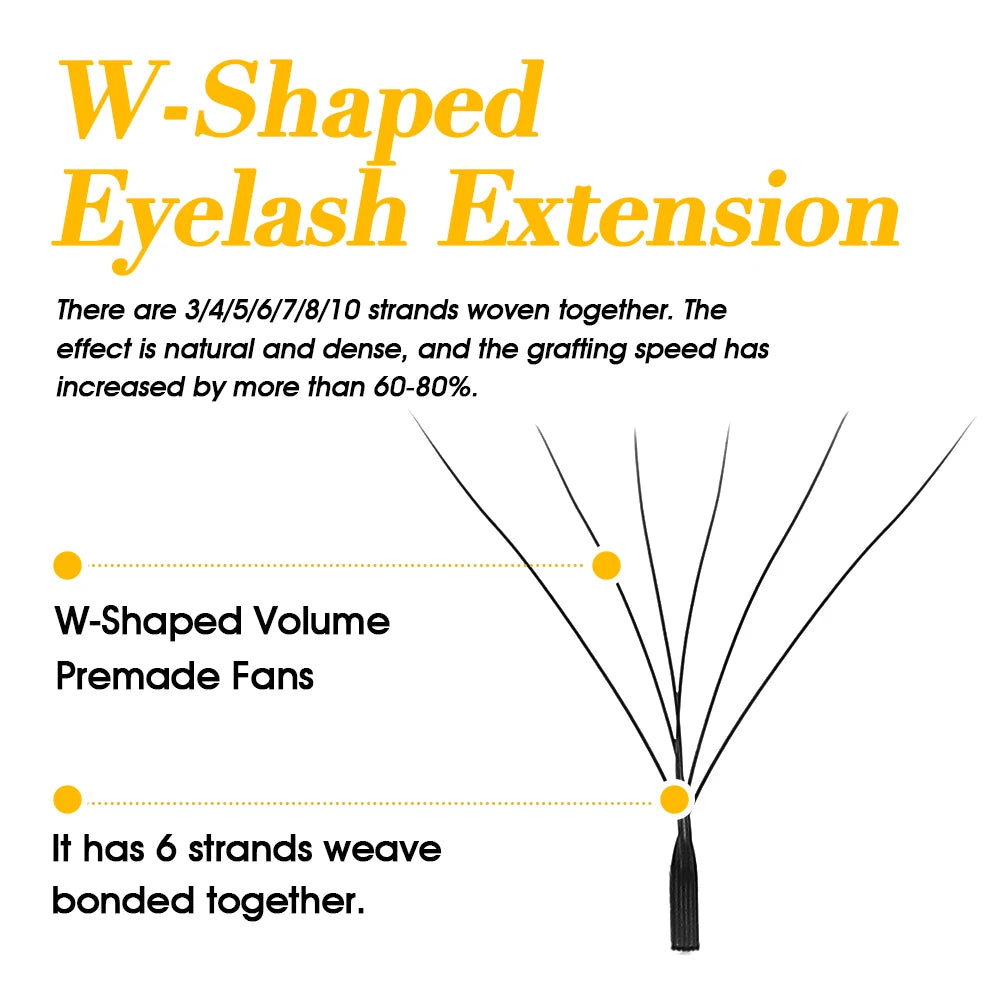 MASSCAKU 3D 6D 8D W Shape Lashes Global Wholesale Eyelash Clusters Easy Fan Volume Wispy Fake Lash Premium Dense Cilia Supplier