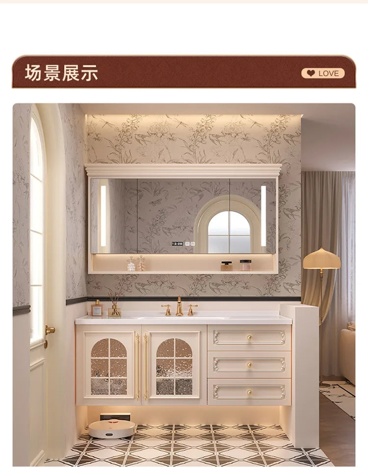 Storage Drawers Bathroom Cabinet Interior Dividers Mirror White Bathroom Cabinet Shelving Modern Badkamer Meubel Accessories