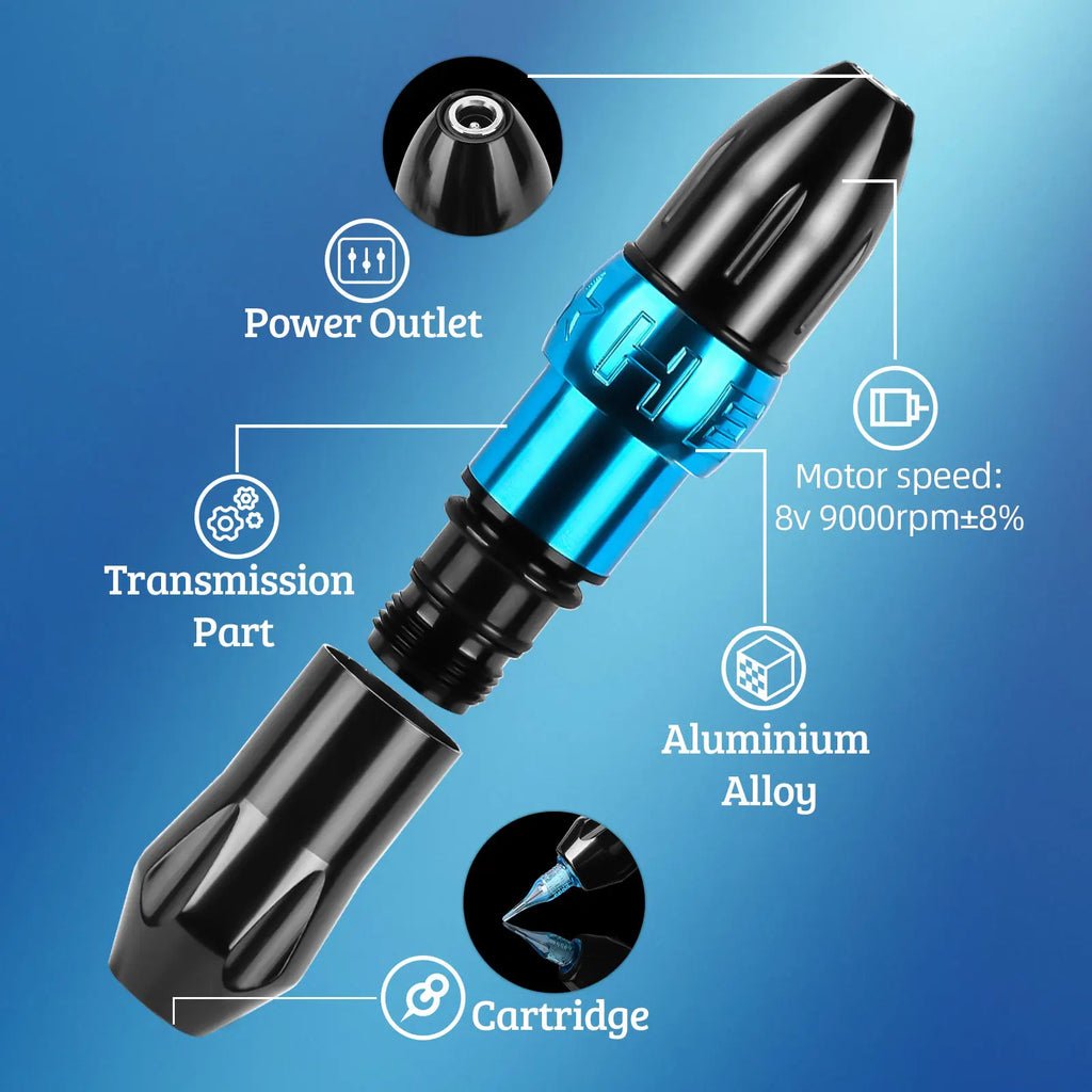 Rocket Motor Tattoo Pen Rotary Tattoo Machine Tattoo Cartridges Needles Gun Equipment For Semi Permanent Microblading Makeup