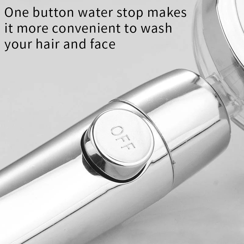 New Propeller Driven Shower Head Cotton Filter Turbocharged High Pressure Handheld Shower Nozzle