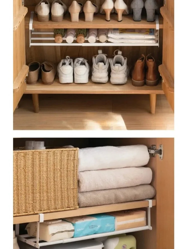 Homeware Storage Organizer Cabinet Multi-Layer Partition Retractable oe Ra under Hanging elf Space Dividers Expandable