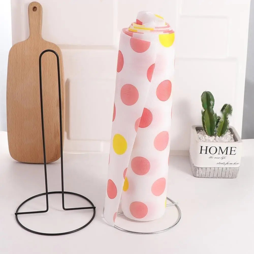 1Pcs New One-handed Tear Roll Paper Towel Holder Vertical Free Standing Napkins Rack Black/Silver Tissue Stand
