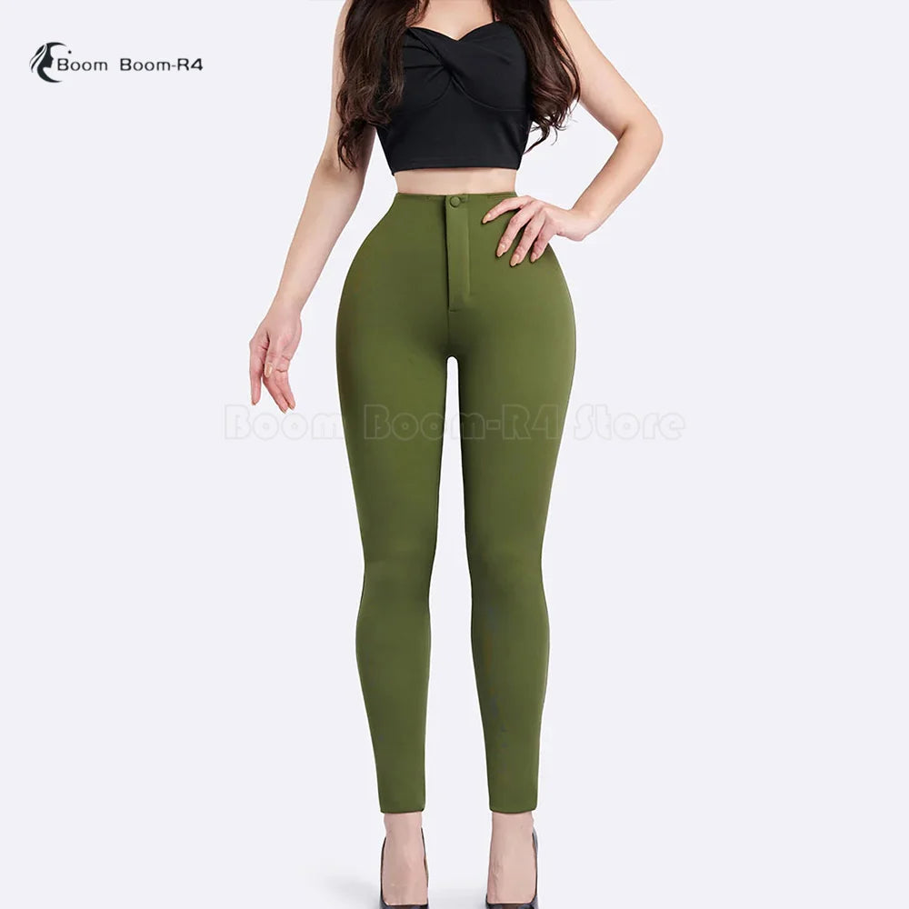 High Waisted Skinny Leg Pants for Women Tummy Control Push Up Butt Gym Pants Casual Leggings Yoga Soft Stretch Comfy Trousers